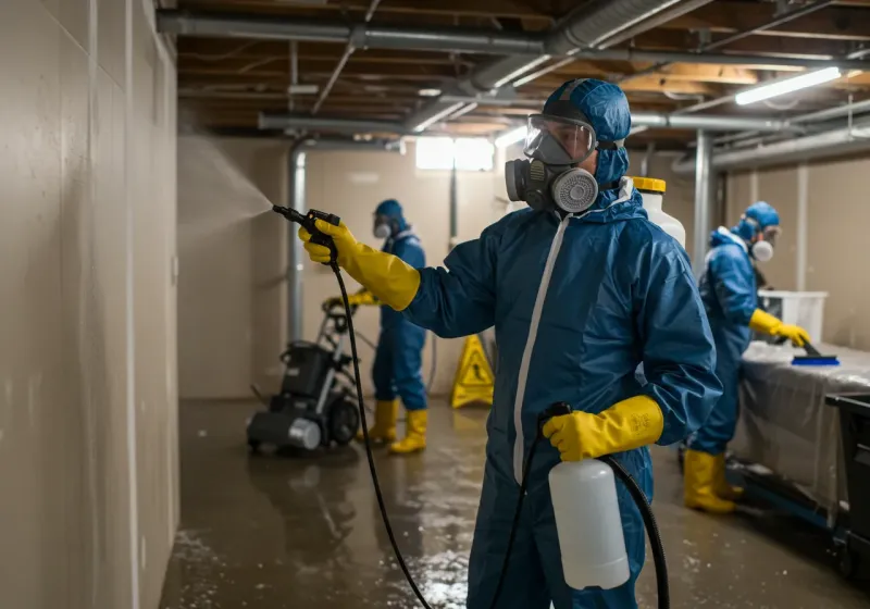 Basement Sanitization and Antimicrobial Treatment process in Kiel, WI